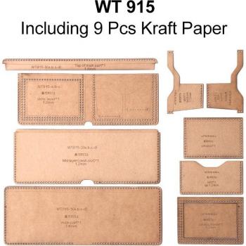 WUTA 915-C Bifold Leather Wallet Pattern