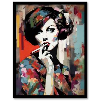 Bold Pop Art Femme Beauty Oil Print