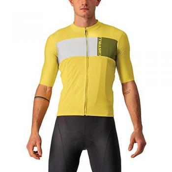 Castelli Prologo 7 Kurzarmtrikot gelb hellgrau