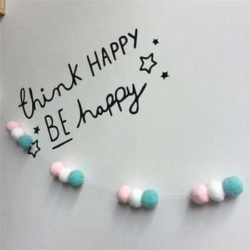 2M Felt Wool Pom Pom Garland for Nursery