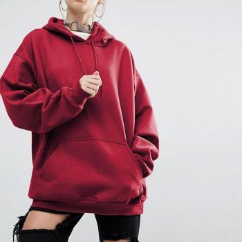 Sudadera de dama con capucha y manga larga, diseño suelto, ideal para el deporte, temporada otoño/invierno