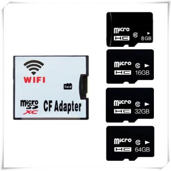 WiFi-fähiger CF Kartenadapter und MicroSD-Karten-Set