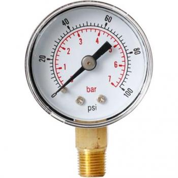 Medidor de presión 40mm con conexión BSPT 1/8 para líquidos y gases