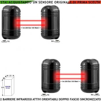 Securvera ProGuard – Barriera Infrarossa Doppio Fascio