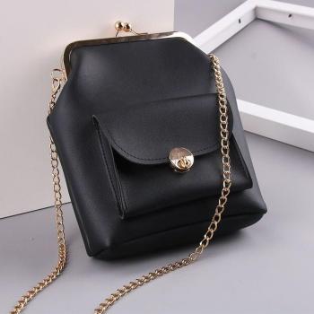 Vintage Kiss Lock Chain Shoulder Bag