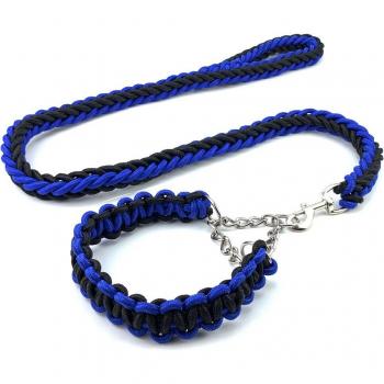 Nylon Dog Traction Rope with Collar for Medium to Large Dogs
