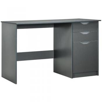 Computer Desk w/ Drawers Modern Writing Workstation for Home Office Grey - Homcom