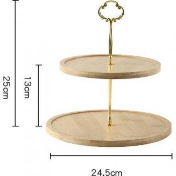 Support à gâteaux en bois et bambou
