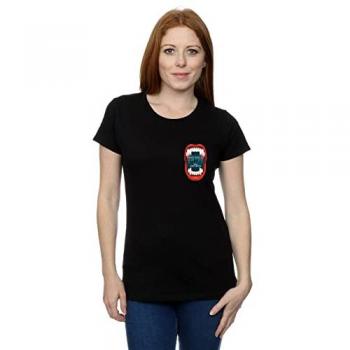 Teeth Pocket Cotton T-Shirt – Slim Fit Black