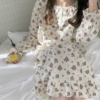 QWEEK Cotton Floral Sleepwear