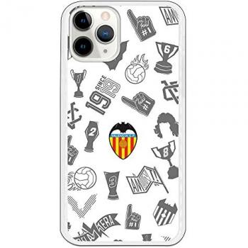Funda iPhone 11 Pro Valencia Stickers Gris Escudo Color - Licencia Oficial