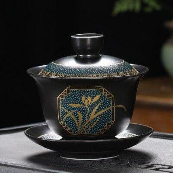 Sancai Art Flower Gaiwan