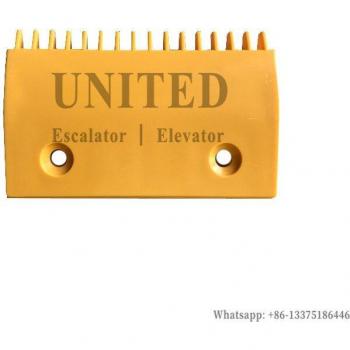 Yellow ABS Escalator Comb Plate 2L08316 90mm Hole Space