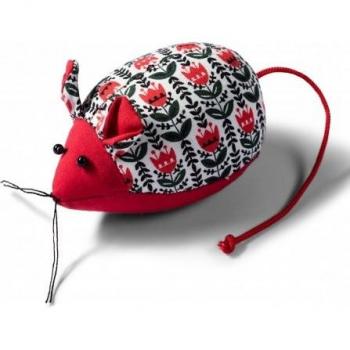 Prym Mouse Pin Cushion – Red Velvet, 8×6 cm