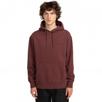 Herrensweatshirt Lowcase Pigment Po mit Kapuze – Größe S, Rot