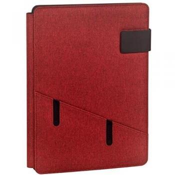 Carpeta carchivo portadocumentos venture din a4 con soporte tableta bolsillos y bloc color rojo