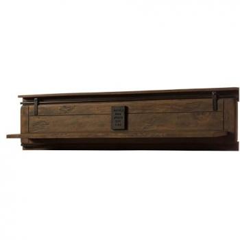 Mensola in legno di mango laccato marrone 140x25x38 RAILWAY #489