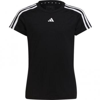 Adidas 3-Stripes Camiseta De Manga Corta Chicas - Negro, Blanco