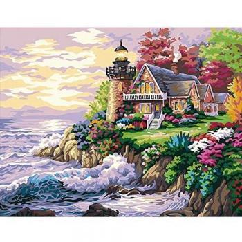 Paint by Numbers DIY Set for Adults, Kids, Acrylic Paints On Canvas 16x20 inch
