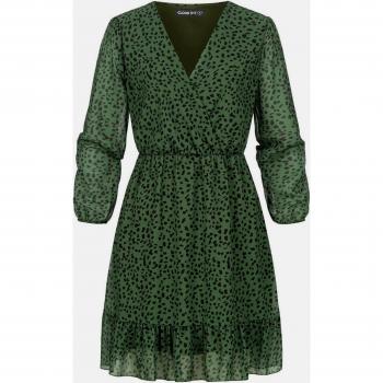 Cloud5ive V-Ausschnitt Chiffonkleid mit Tiermuster