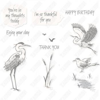 Crane Animal Metal Cutting Die and Clear Stamps for Card Making 2022