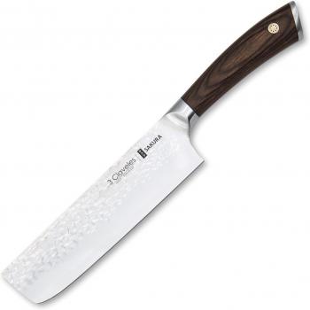 Cuchillo Usuba Sakura 17 cm - 3 Claveles Acero Forjado