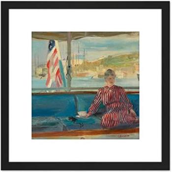 Paul Lewis Clemens: Mrs. Clark Onboard – 1947, 8x8 Framed Art