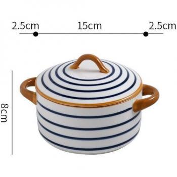 Binaural Instant Noodle Bowl with Lid