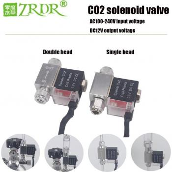 ZRDR Aquarium CO2 Solenoid Valve - Double Head DC12V
