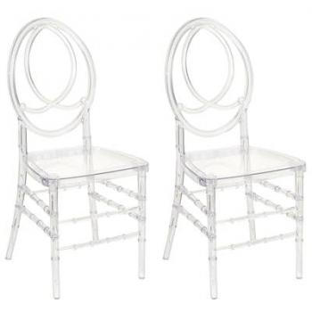 Midway Transparent Plastic Dining Chair Set of 2