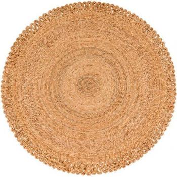Tapis Boho en Jute Tissé à la Main 120 cm