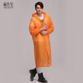 Unisex Clear PVC Raincoat with Hood