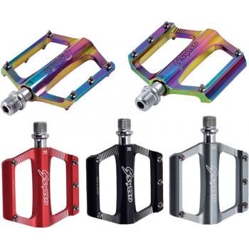 Pedales Planos de Aluminio para Bicicleta de Montaña con 3 Rodamientos