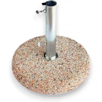 Piastra base ombrellone graniglia ø 55 cm con tubo centrale