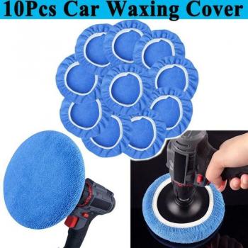 10PCS Microfiber Car Waxing Polisher Bonnet 5-6 Inch