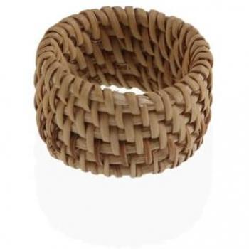 Brauner Versa‑Rattan Serviettenhalter – 6,5 × 6,5 × 4,5 cm, Farbvarianten