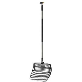 Ergonomischer Fiskars Rechen mit Schaufel – 48 cm Breite