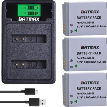 Cargador Doble NB-6LH con LCD