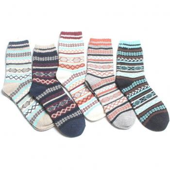 Lote de 5 Calcetines de Lana Gruesos para Hombre - Estilo Otoñal
