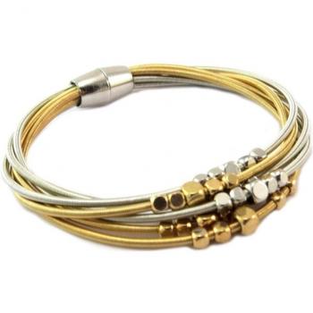 Ethnic Kilimanjaro Gold‑Silver Wristband by Lily