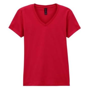 Gildan Softstyle Extra Large Cherry V‑Neck Top for Women
