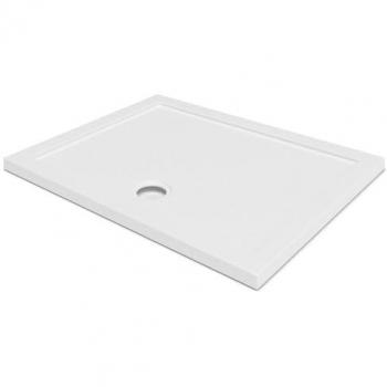 Aquamarin® Receveur de Douche - Forme Rectangulaire, 90 x 70 cm, Acrylique, Finition Blanche Brillante, Hauteur 4 cm - Bac à Douche