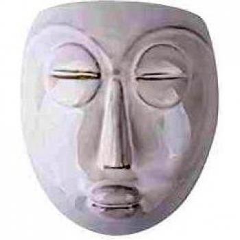 PT3504WH di Present Time: Vaso per Fiori con Maschera