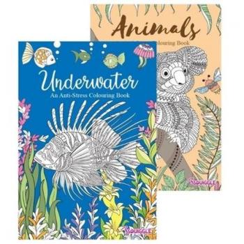 ANIMALS & UNDERWATER COLOURING BOOK - 2ASST