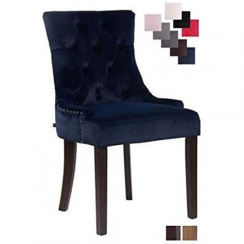 Poltrona Aberdeen in Velluto Blu Antik