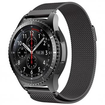 Bande de poignet magnétique en métal pour Samsung Gear S3 Frontier/Galaxy Watch 46MM