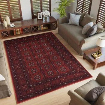 Bukhara Heritage Living Room Area Rug – Yasmin Red Oriental Design, 200 × 290 cm