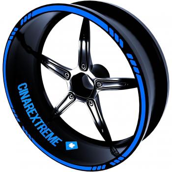 4-delige Azurblau Wieldecals met Gestippeld Ontwerp CinarExtreme