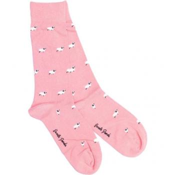 Swole Panda Men's Sheep Bamboo Socks - Pink - 7-11