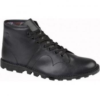 Botín Masculino Grafters 12 UK de Cuero Negro